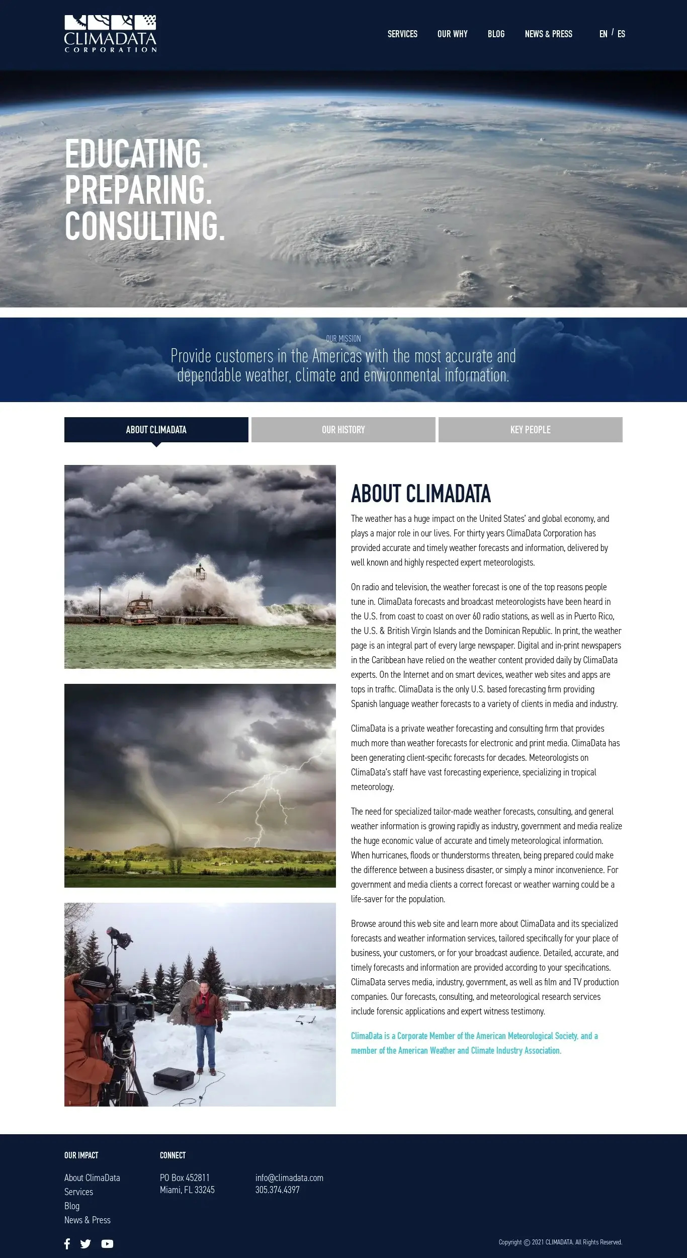 ClimaData Corporation - Dallas Web Design
