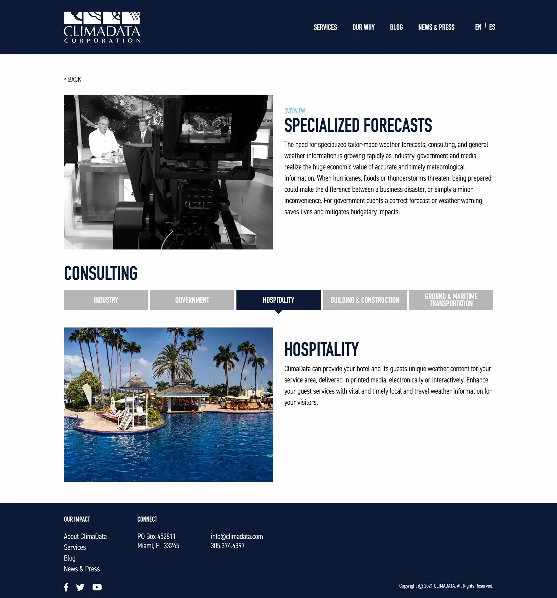 ClimaData Corporation - Dallas Web Design