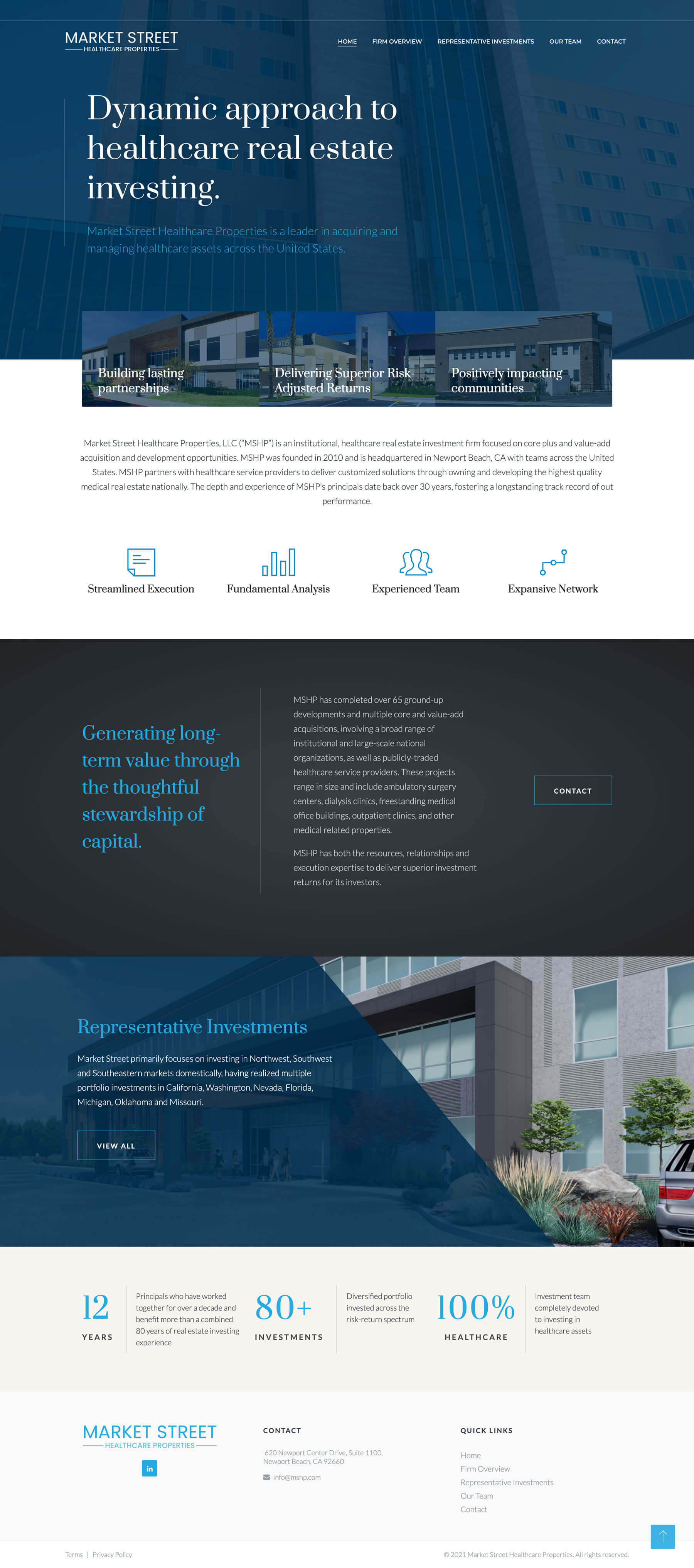 Market Street Healthcare Properties - Dallas Web Design