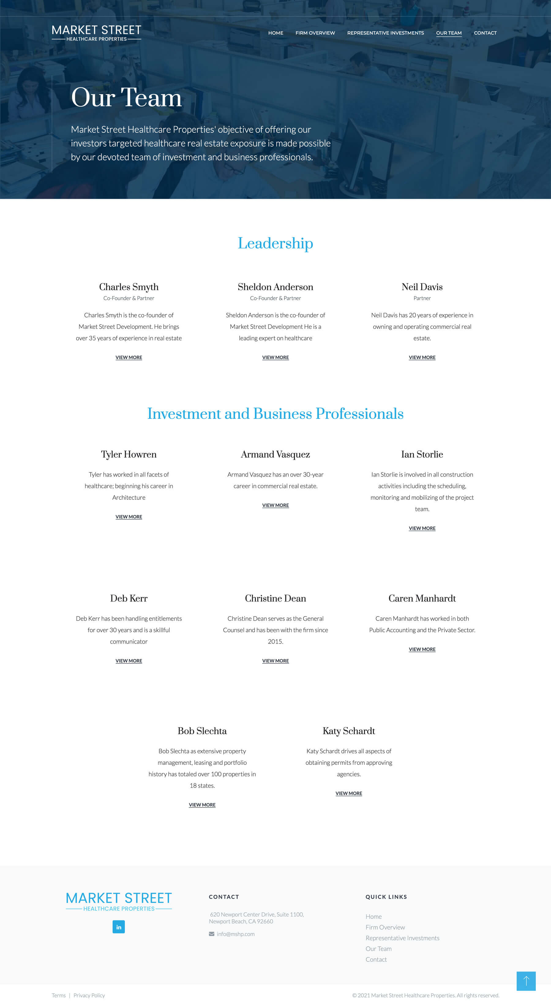 Market Street Healthcare Properties - Dallas Web Design