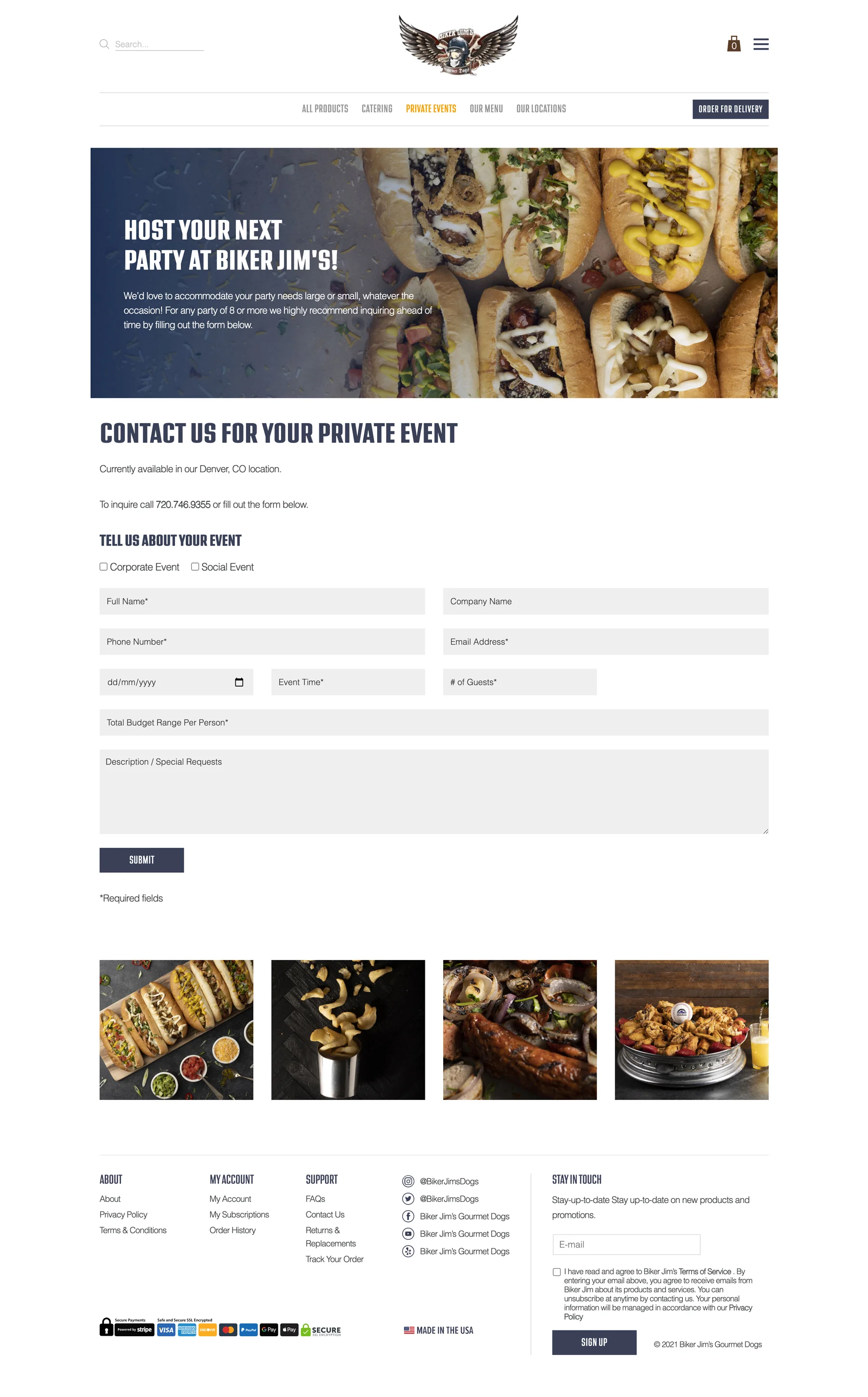 Biker Jim’s Restaurant - Dallas Web Design