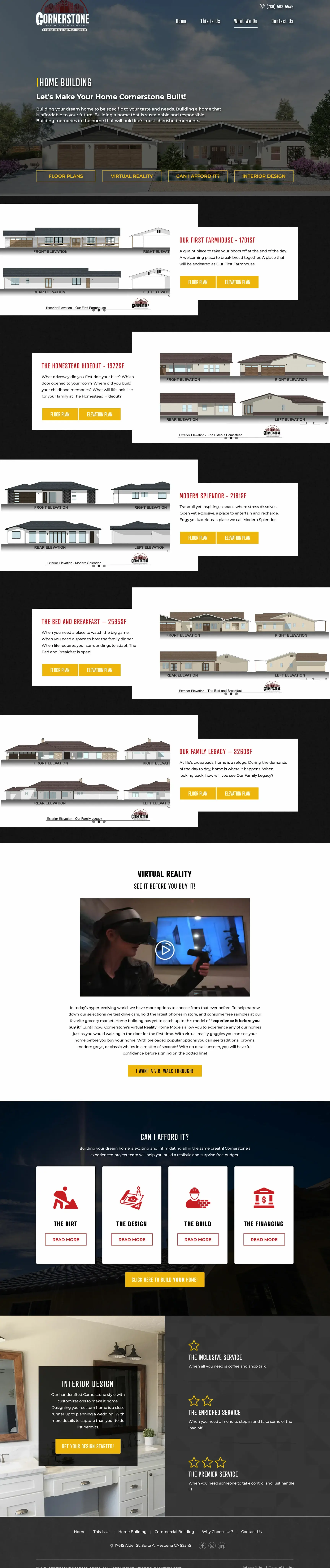 Cornerstone Construction - Dallas Web Design