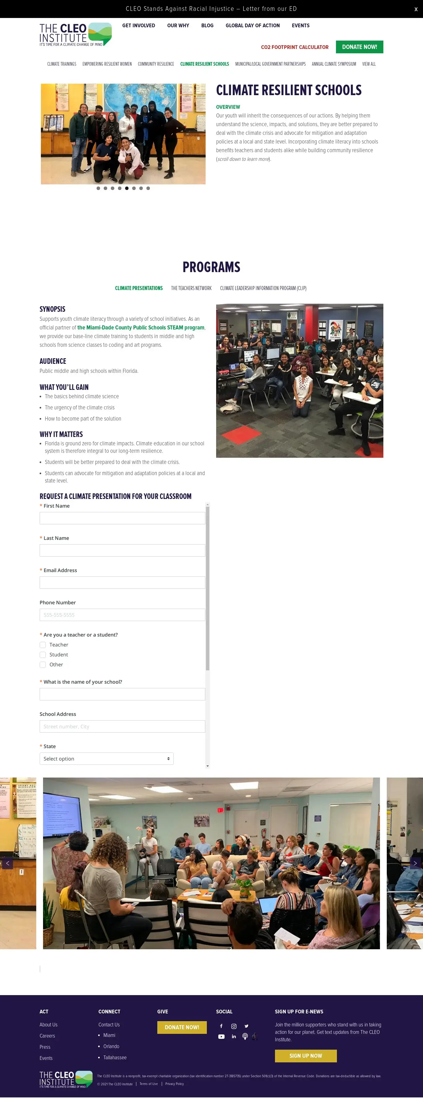 The Cleo Institute - Dallas Web Design