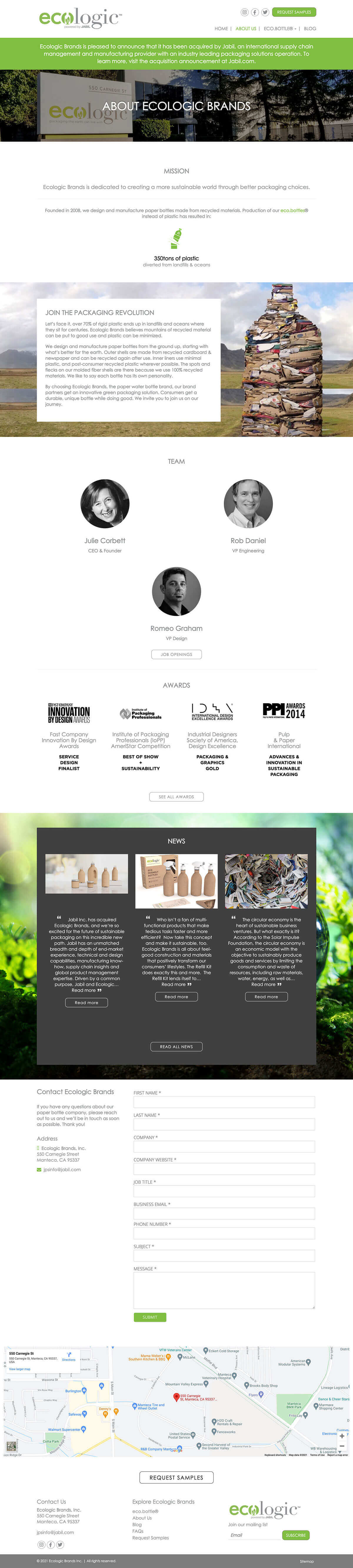 Ecologic Brands - Dallas Web Design