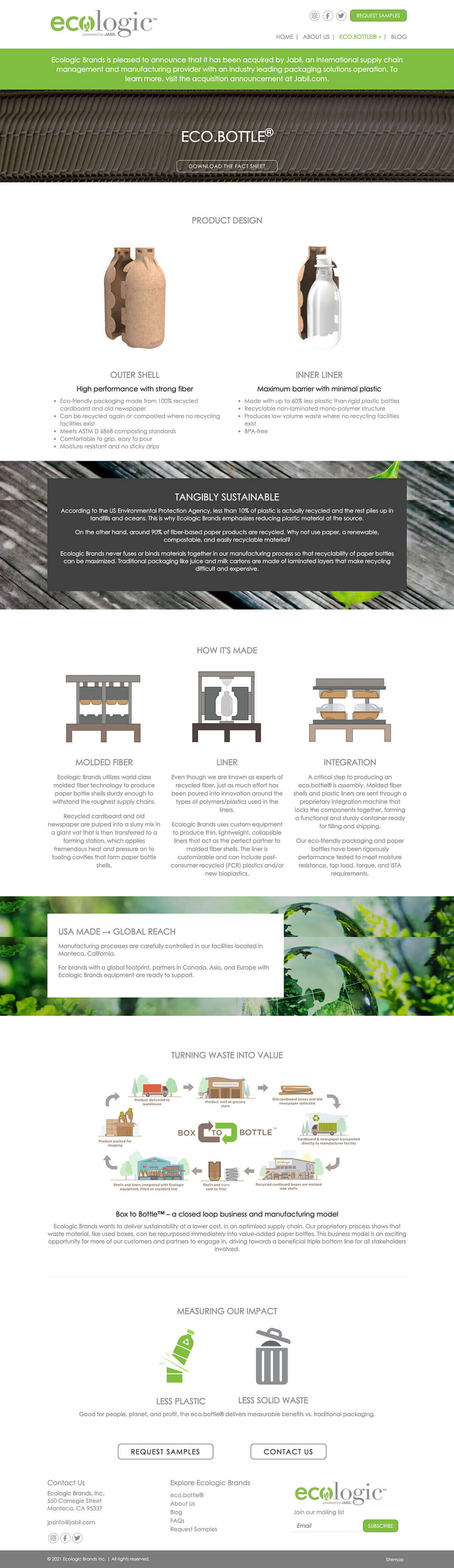 Ecologic Brands - Dallas Web Design