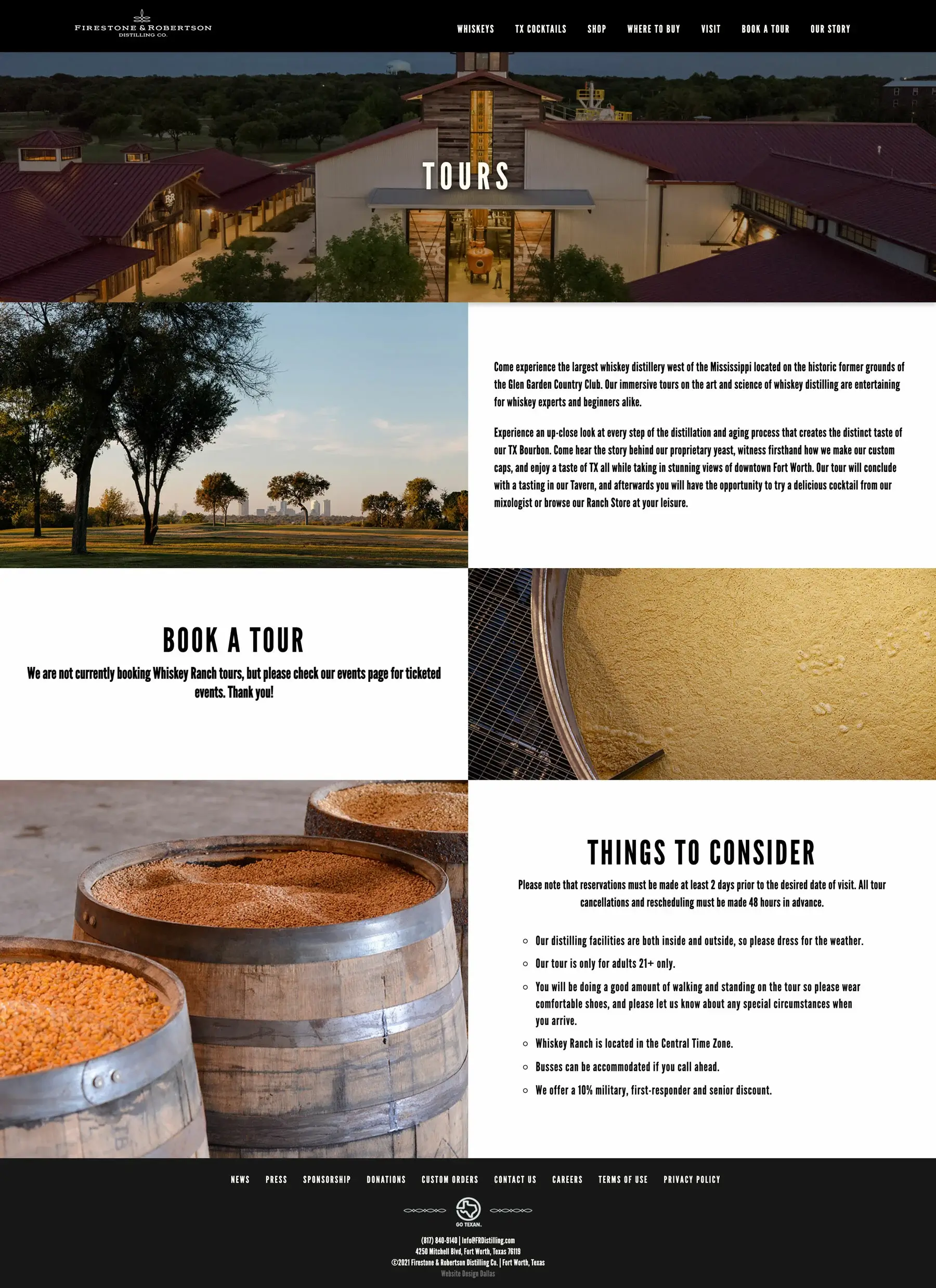 Firestone & Robertson Distilling - Dallas Web Design