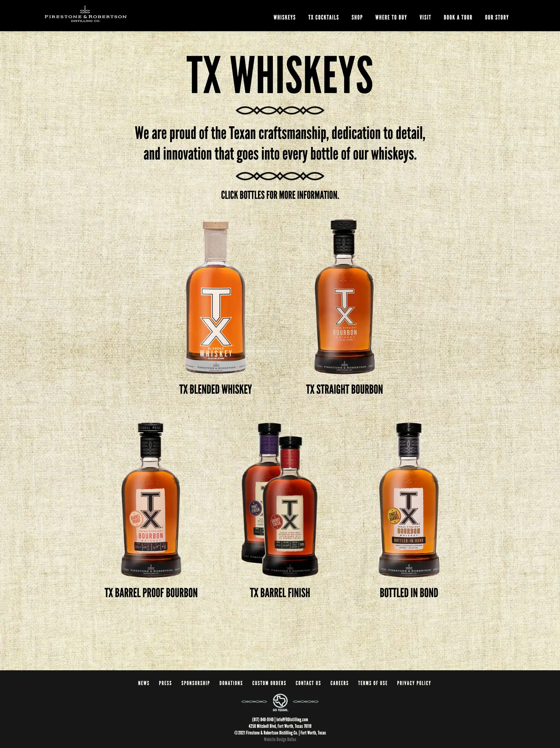 Firestone & Robertson Distilling - Dallas Web Design