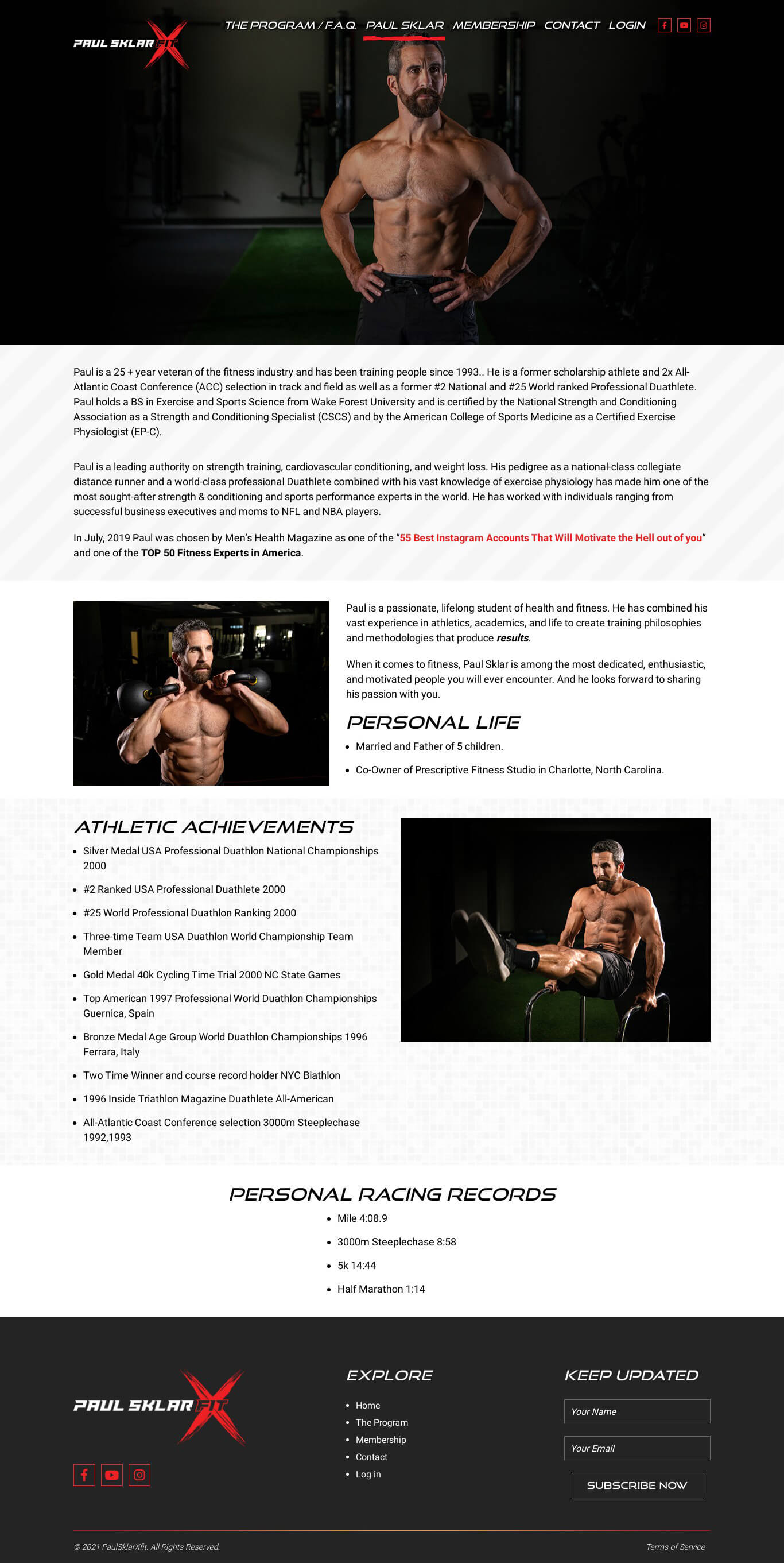 Paul Sklarx Fit - Dallas Web Design