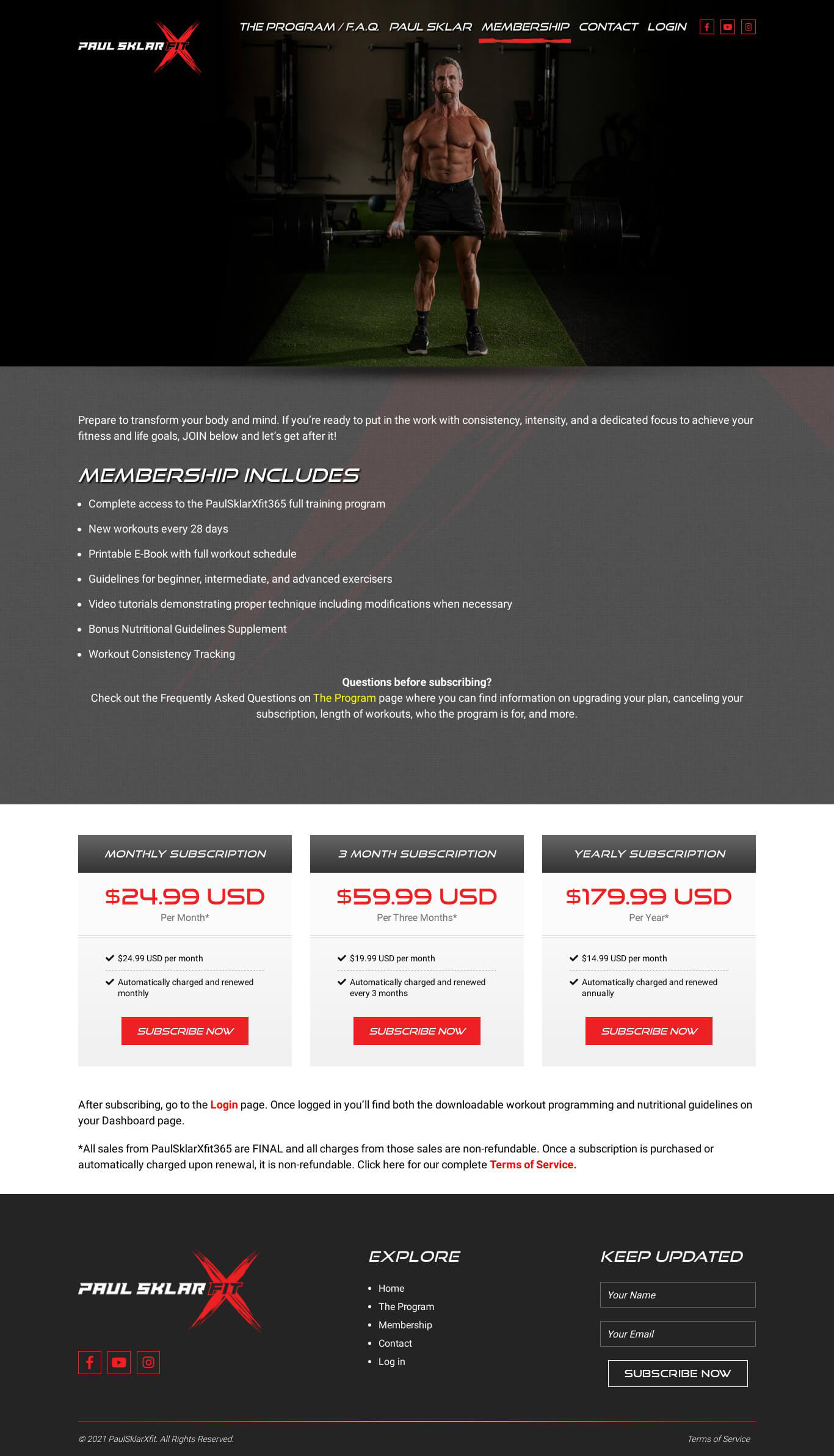 Paul Sklarx Fit - Dallas Web Design