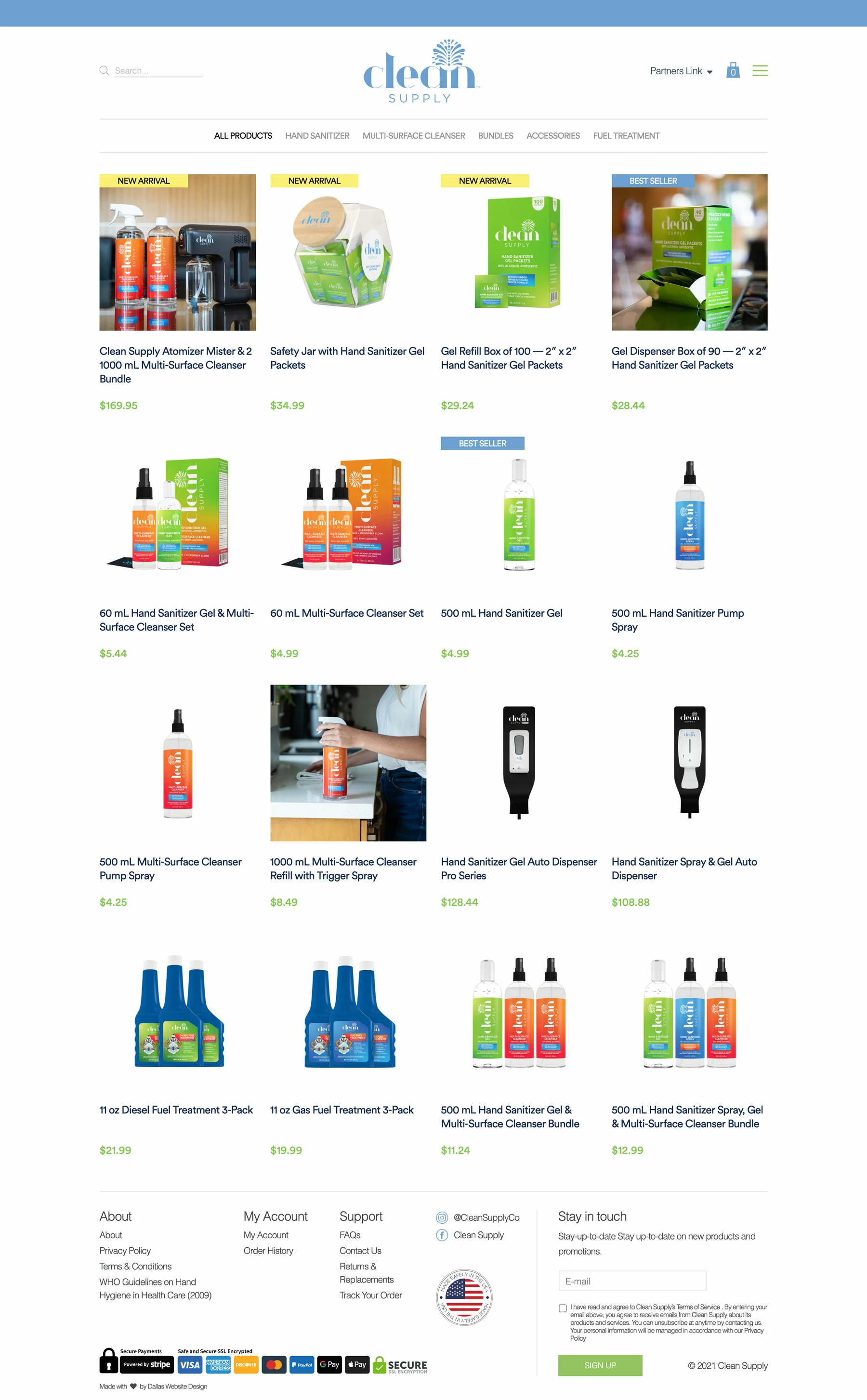 Clean Supply - Dallas Web Design